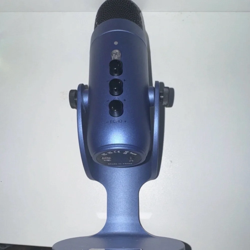 ZealSound Blue USB-C Desktop Microphone, Mute, Echo, Headphone Jack
